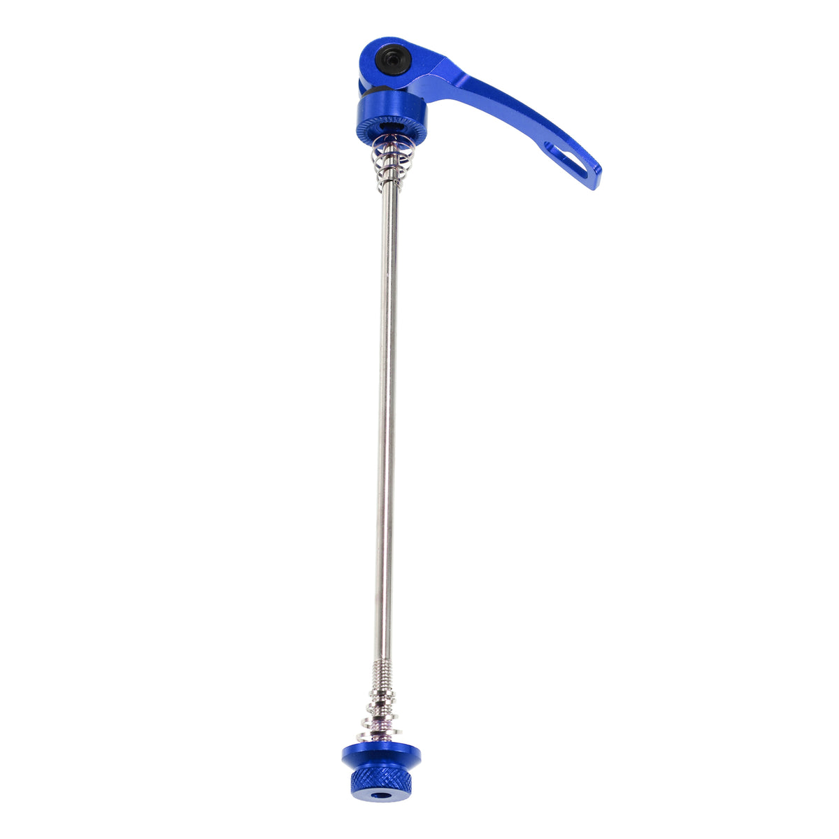 Bike Wheel Axle Skewers - Front & Rear Quick Release Set - Blue