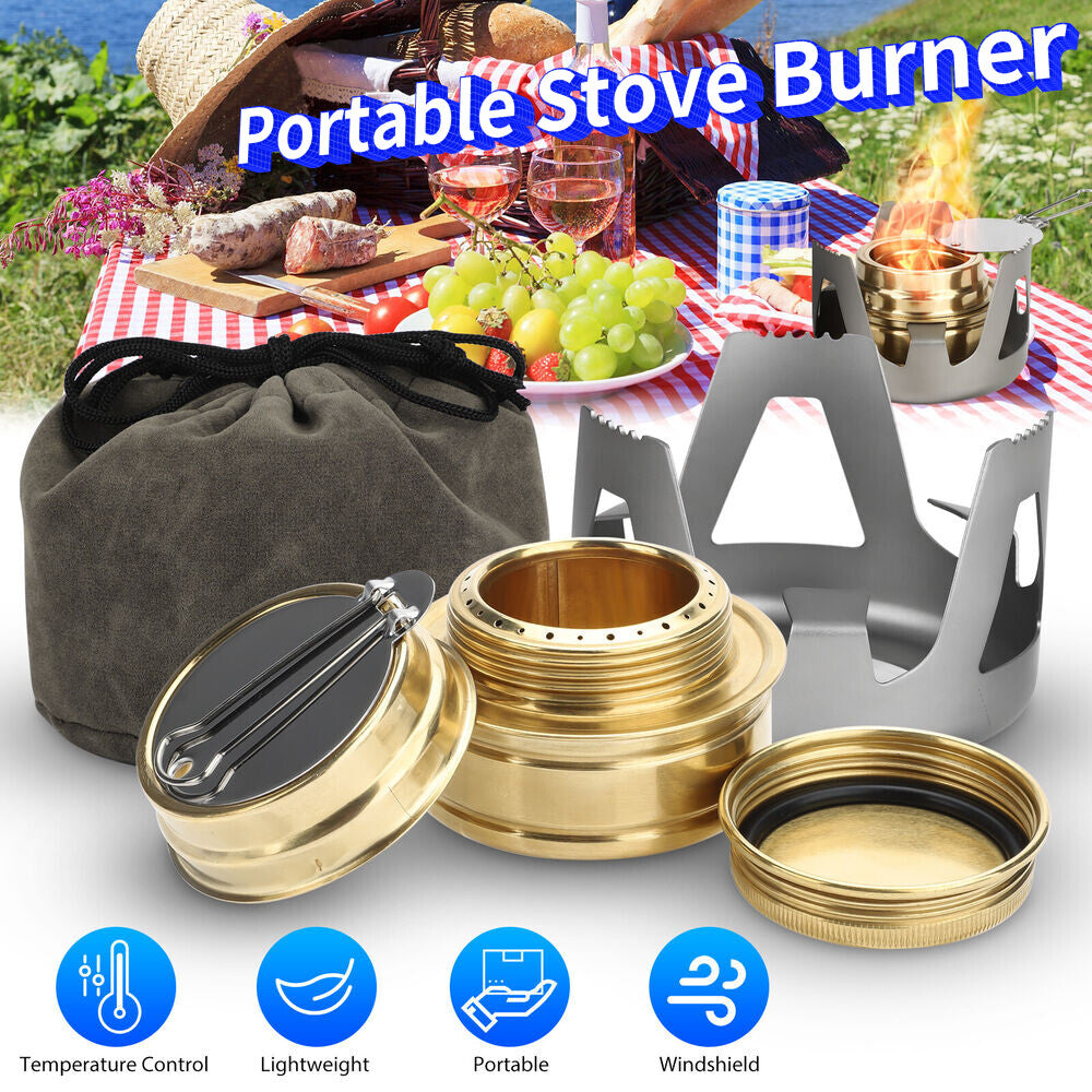 Portable Alcohol Camping Stove Burner for Backpacking Hiking Cooking
