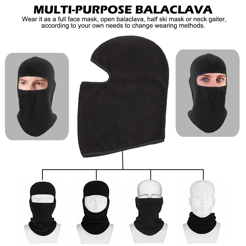 Winter Balaclava Ski Face Mask Windproof Fleece Neck Warmer for Cold Weather