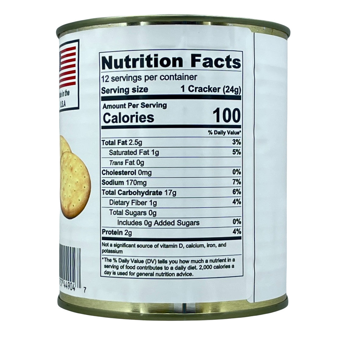 Canned Sailor Pilot Bread Crackers - Long Shelf Life, Emergency Food Supply