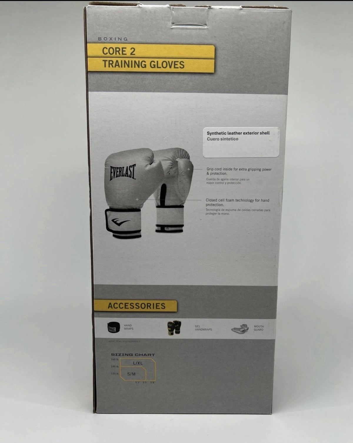 Everlast Core 2 Boxing Training Gloves S/M - Unisex Support & Durability