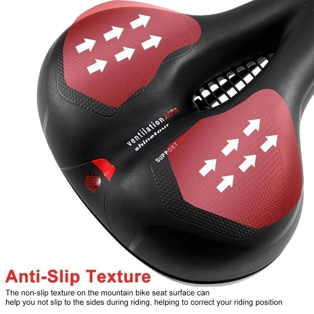 Wide Gel Bicycle Saddle Seat Cushion for Comfort and Shock Absorption