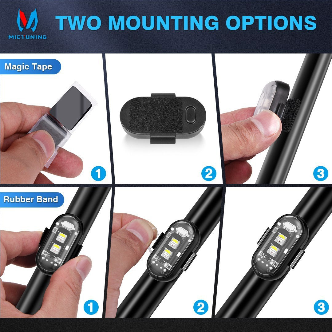 Wireless LED Strobe Lights 8 Colors 10 Flash Modes USB Rechargeable 4 Pack