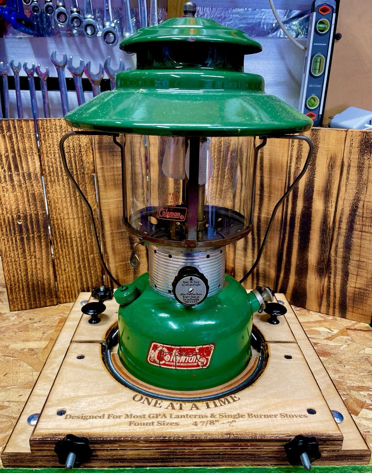 Heavy Duty Lantern and Stove Vise Clamp for Vintage Restoration