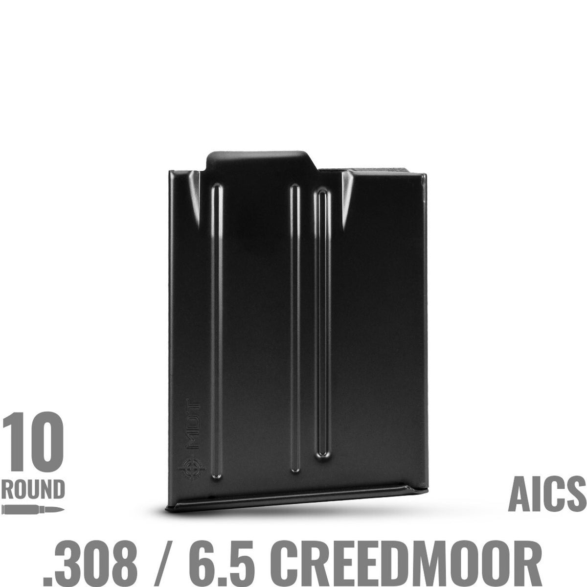 MDT Metal AICS Magazine .308 6.5 Creedmoor 10-Round, Durable Steel Chassis Mag