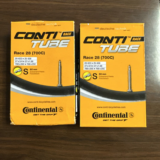 Cycling Inner Tubes 28 Inch for 700C Wheels - 60mm Valve, Pack of 2