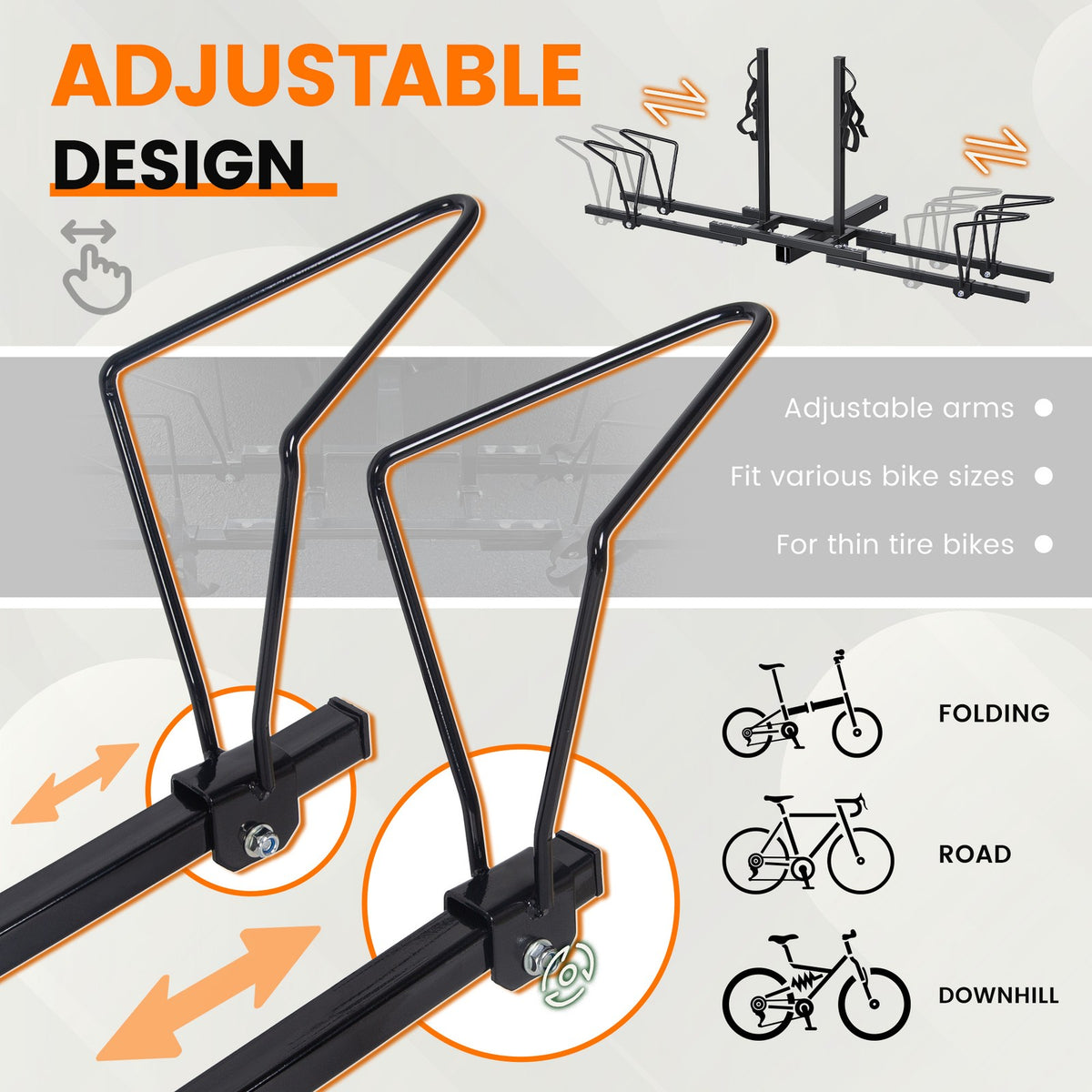 2-Bike Hitch Mount Carrier for SUVs Trucks & Minivans - 2" Receiver