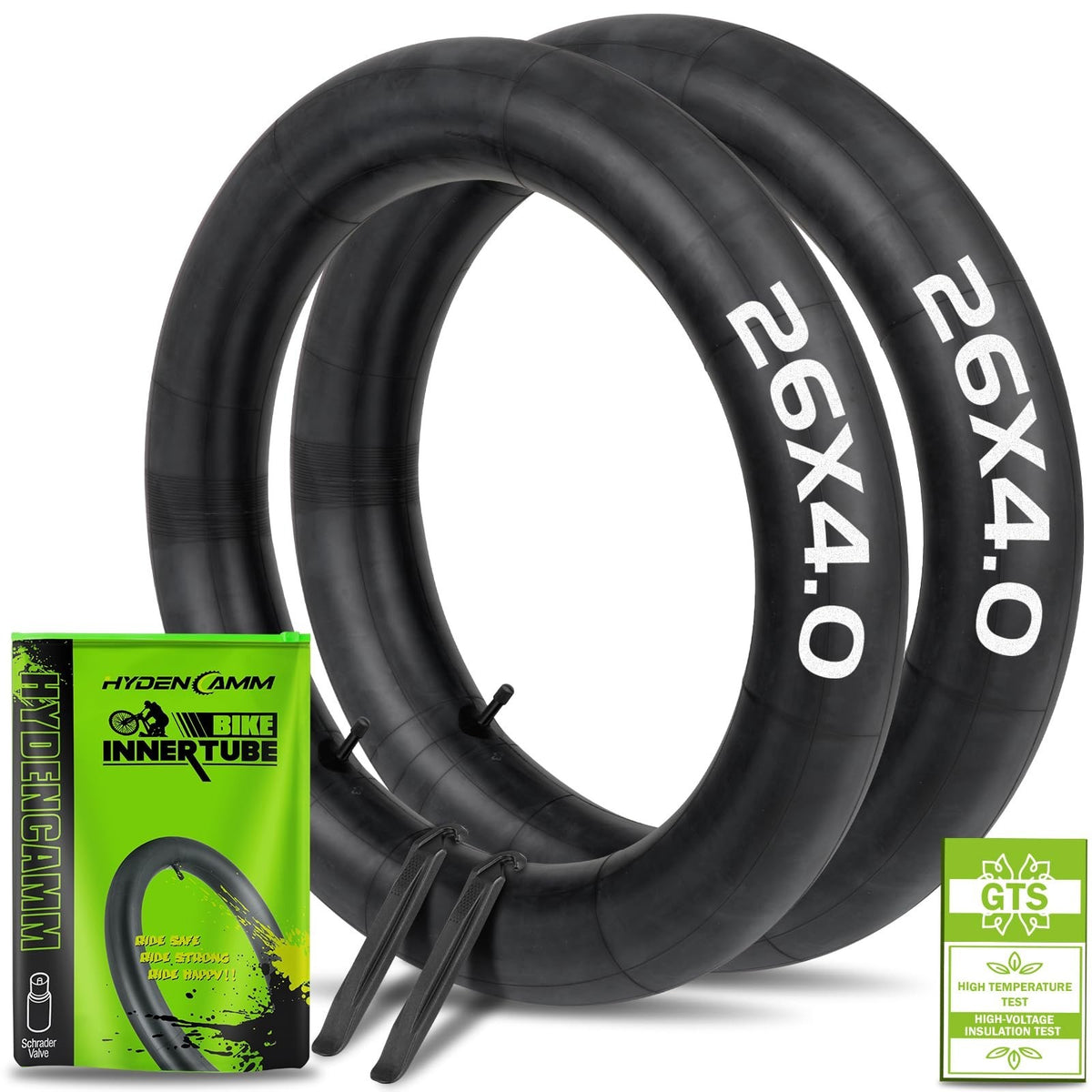 26x4 Fat Bike Inner Tubes - 2 Pack for 26-inch Fat Tire Bicycles with Schrader Valve