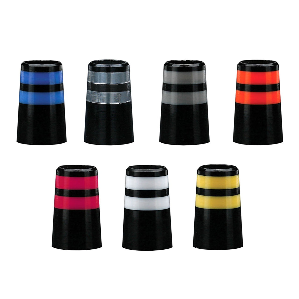 Set of 12 Designer Golf Ferrules with 4-Ring Design in Multiple Colors, Fits .355/.370 shafts