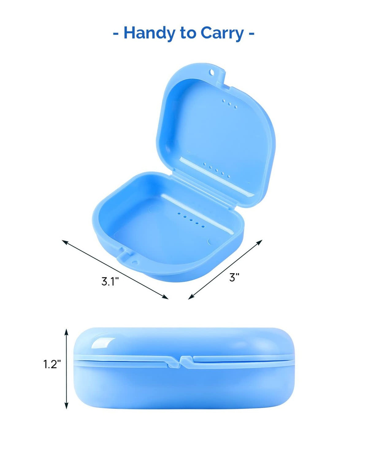 Retainer & Mouth Guard Case with Ventilation Holes - Dental Storage Container