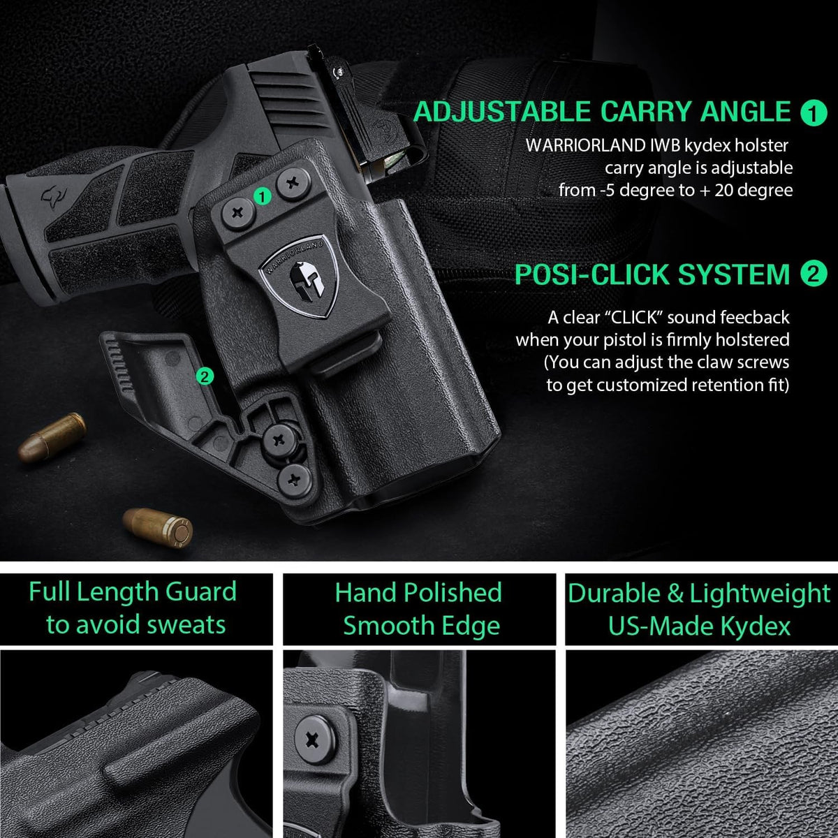 Concealed Carry Kydex Holster for Taurus GX2 with Optic Cut & Claw