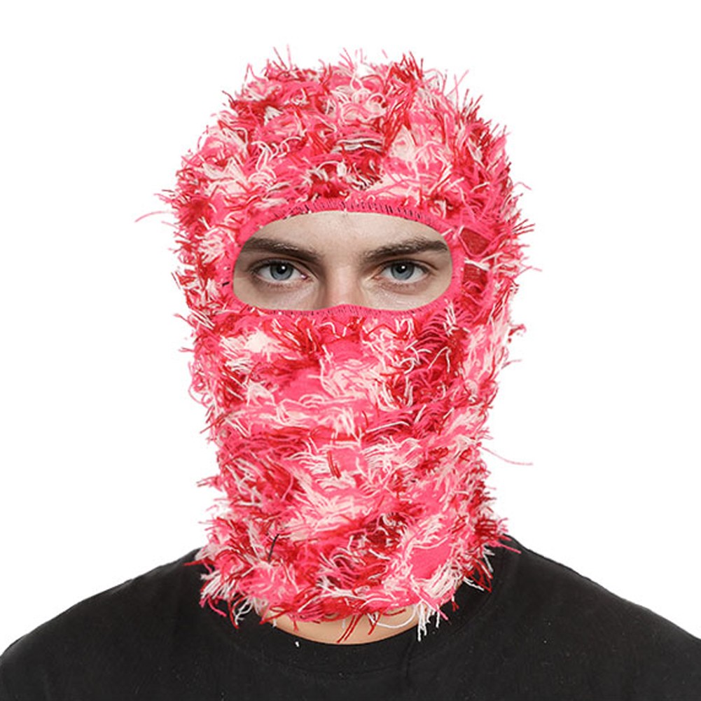 Distressed Full Face Ski Mask Balaclava for Winter Sports and Cosplay