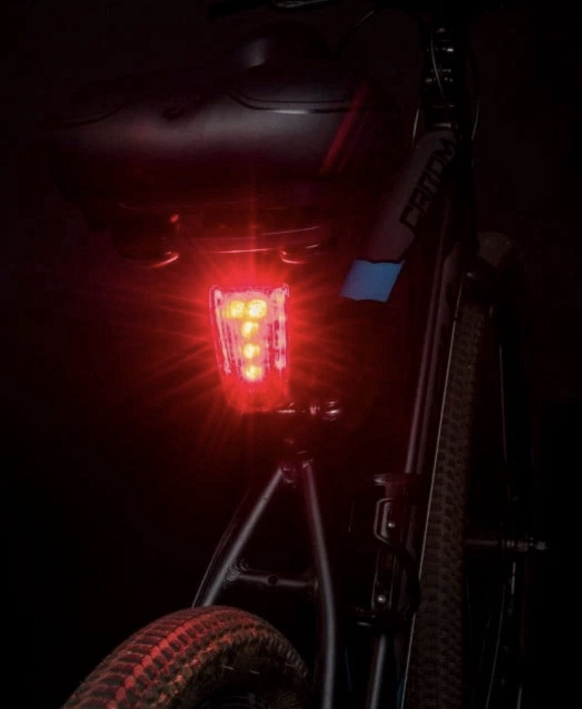 Laser Lane Bicycle Taillight with Side Illumination - USB Rechargeable