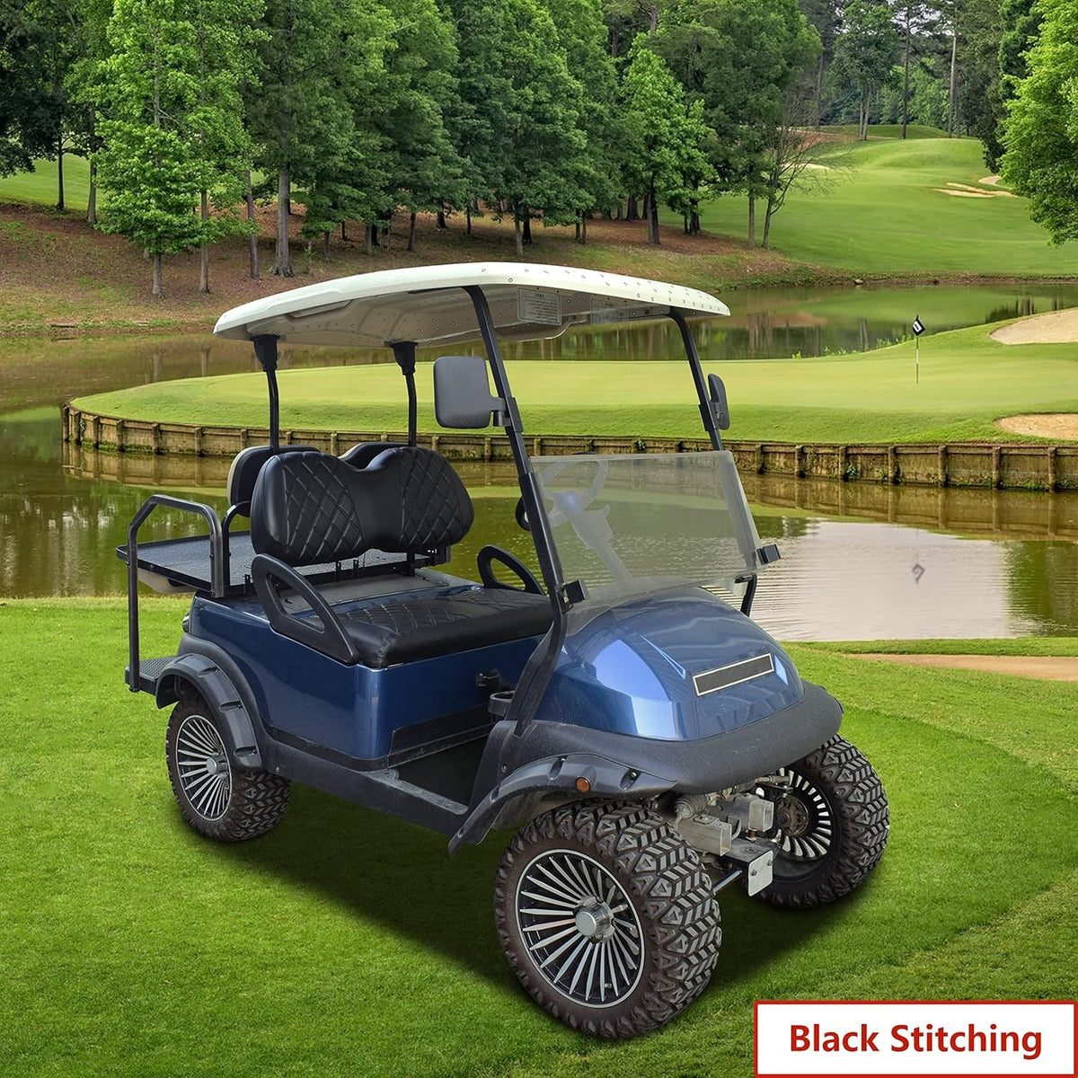 Diamond Pattern Vinyl Seat Cover for Club Car Precedent Front Seat