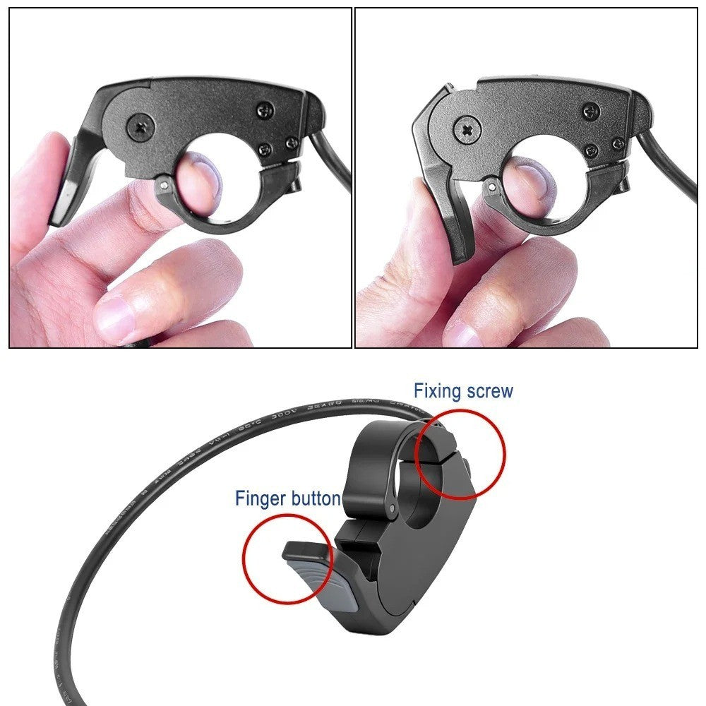 Universal E-Bike & Scooter Throttle - 22mm Handlebar 36V-72V Compatible