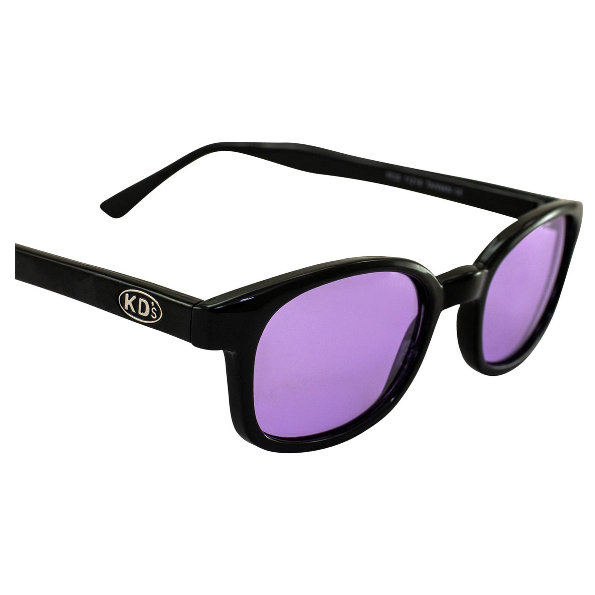 Purple Motorcycle Sunglasses with Pouch - Larger Fit for Bikers