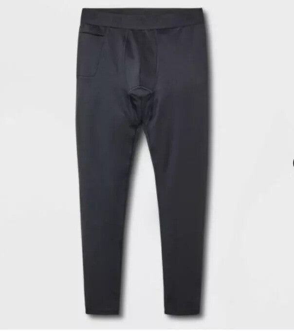 Men's Heavyweight Thermal Pants - All in Motion Black, Size Large 36-38, Stretchy Winter Base Layer