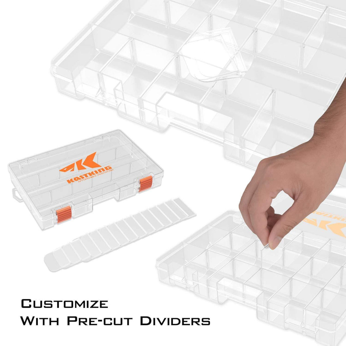 Plastic Tackle Box Set for Fishing Storage - Multiple Sizes & Pack Options