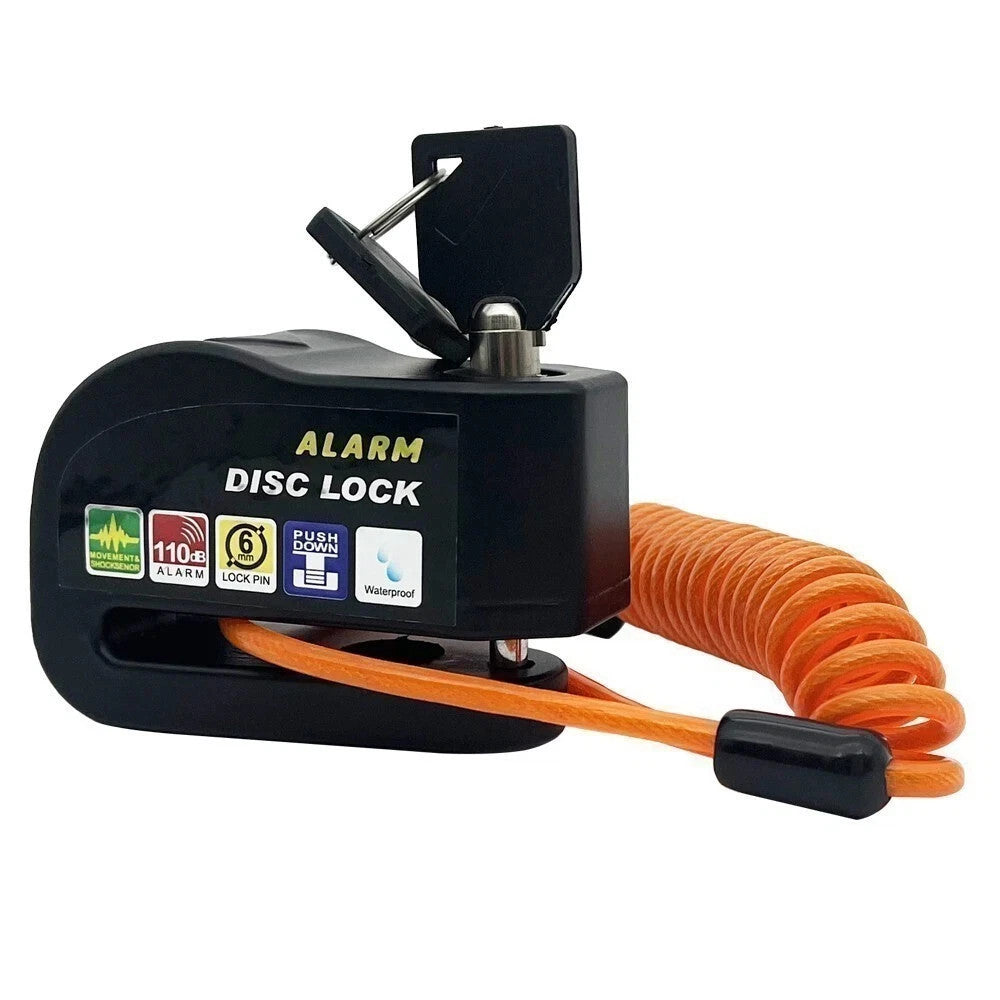 Motorcycle Disc Brake Lock with Alarm Waterproof Anti-Theft Security Lock