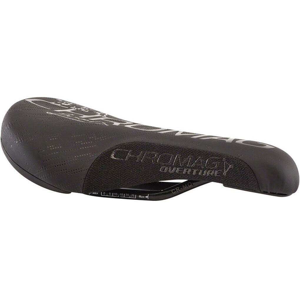 Chromag Overture Bike Saddle with CrMo Rails - Synthetic Top, Black