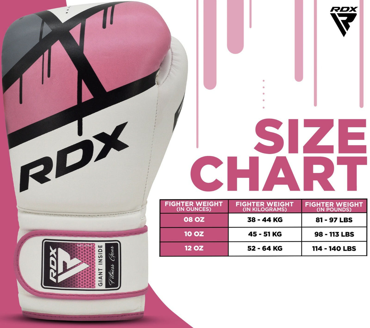 Women Boxing Gloves MMA Punching Gloves Training Equipment - RDX