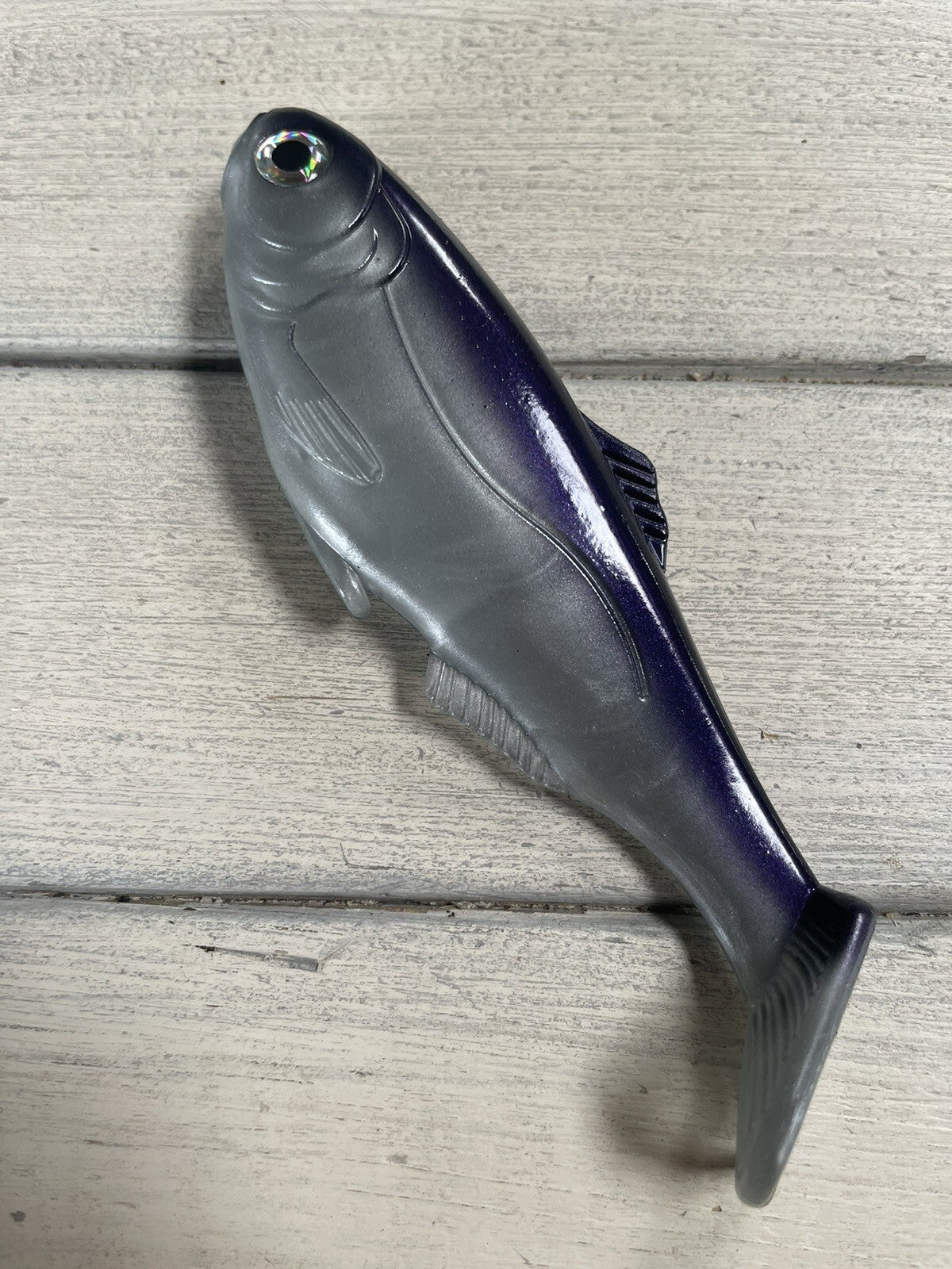 5-Inch Weedless Soft Plastic Swimbait Purple Gizzard Shad for Fishing