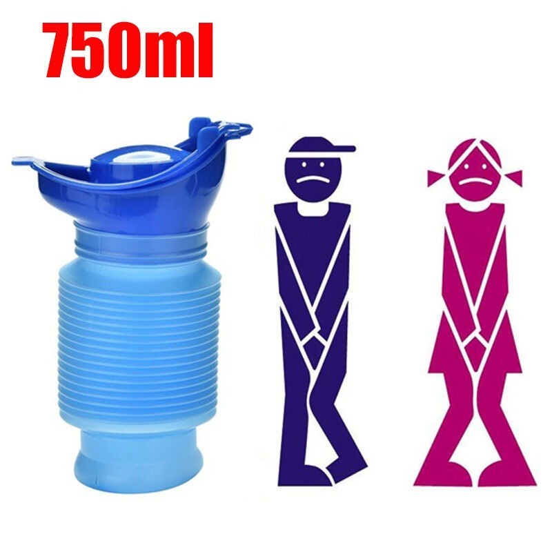 Portable Urinal Bottle for Travel Camping & Emergency Use - 750ml Reusable
