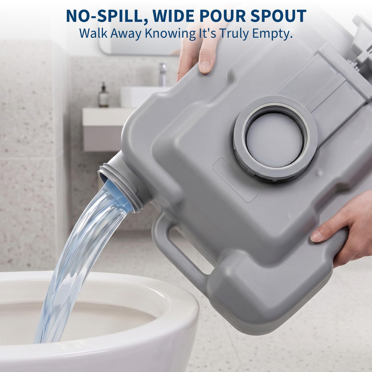 Portable Camping Toilet with 5.3 Gallon Waste Tank & Carry Bag