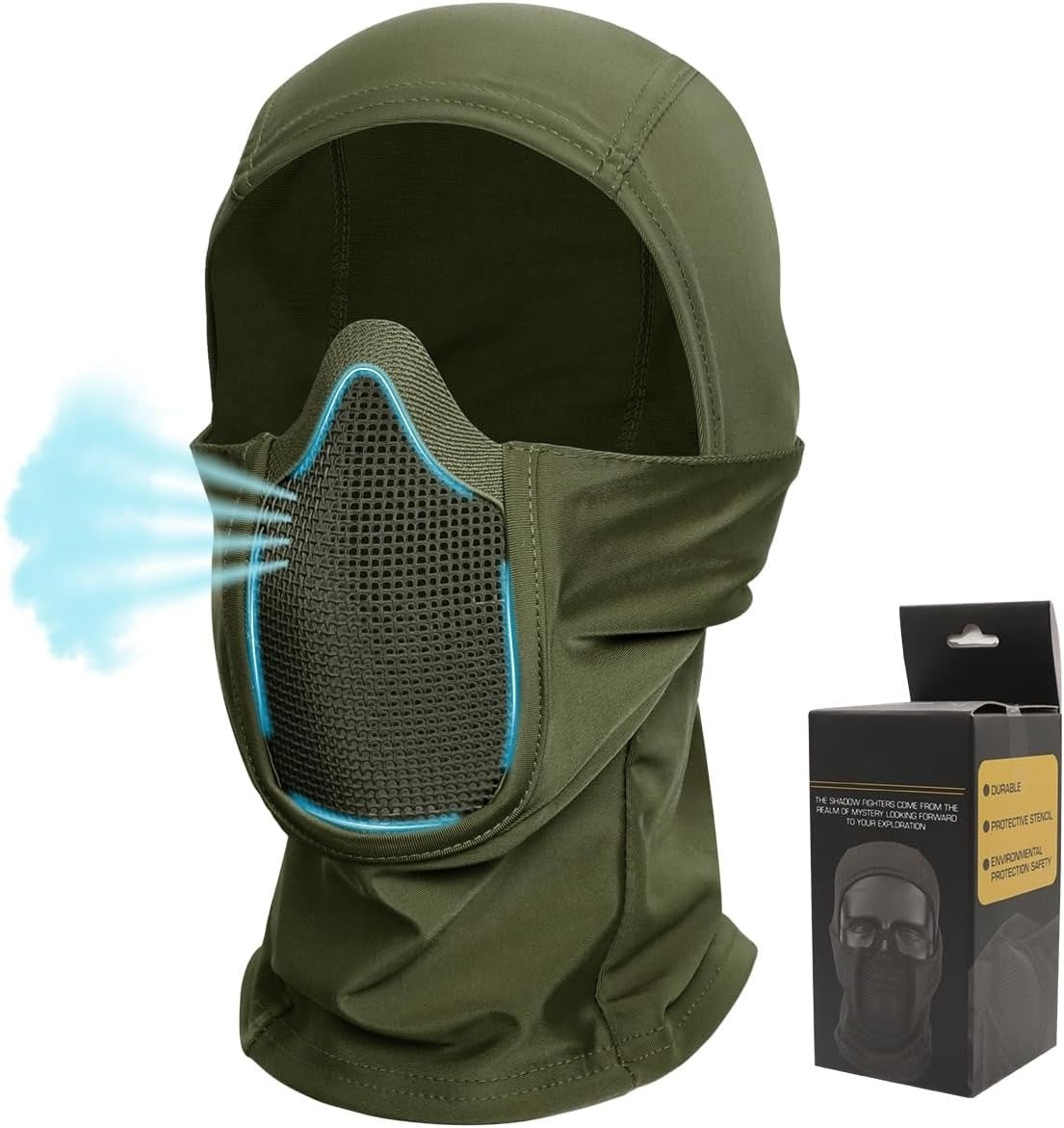Full Face Mask with Mesh Mouth Guard for Airsoft, Paintball & Tactical Use