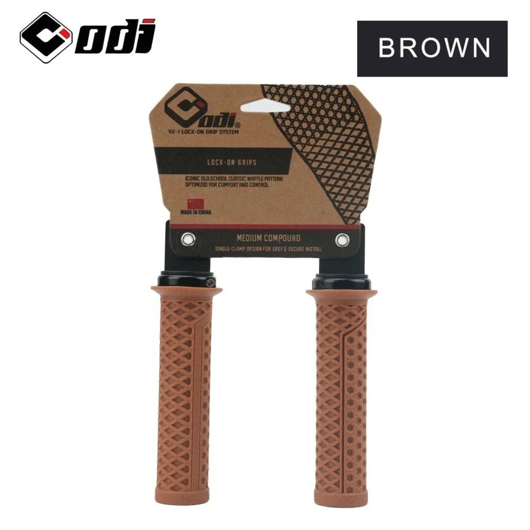 Lock On Mountain Bike Grips - Flanged Handlebar Grips for MTB, BMX & Urban Bikes - Multiple Colors