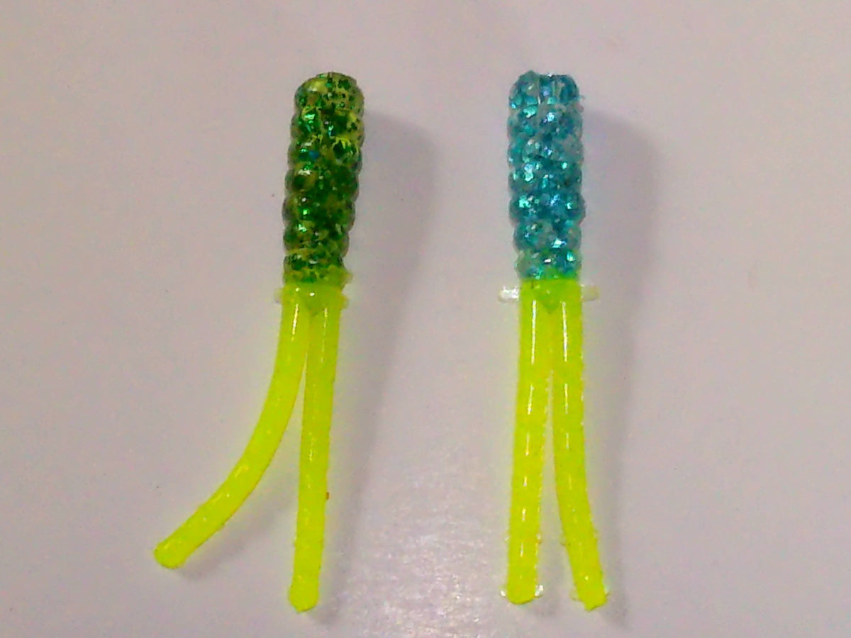 Soft Plastic Fishing Lures Set - 75-2 Inch Crappie Spin Grubs Multiple Colors