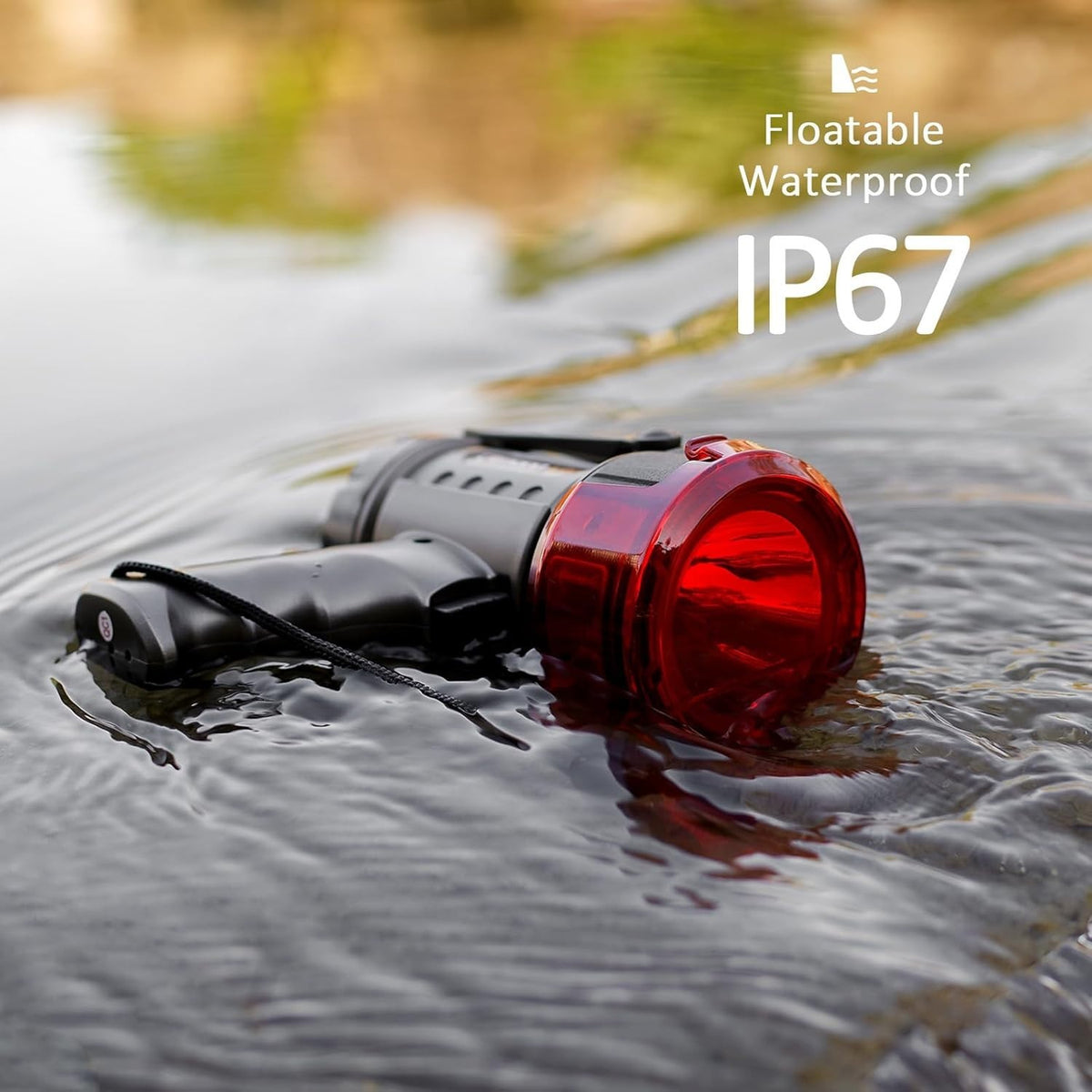 LED Portable Spotlight 2000 Lumens Handheld Flashlight for Hunting Search