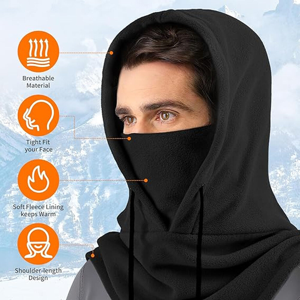 Windproof Soft Fleece Balaclava Ski Mask for Winter Sports Men Women