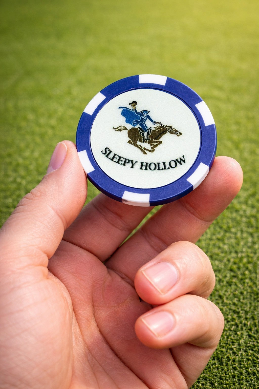 Double Sided Poker Chip and Golf Ball Marker - Sleepy Hollow NY