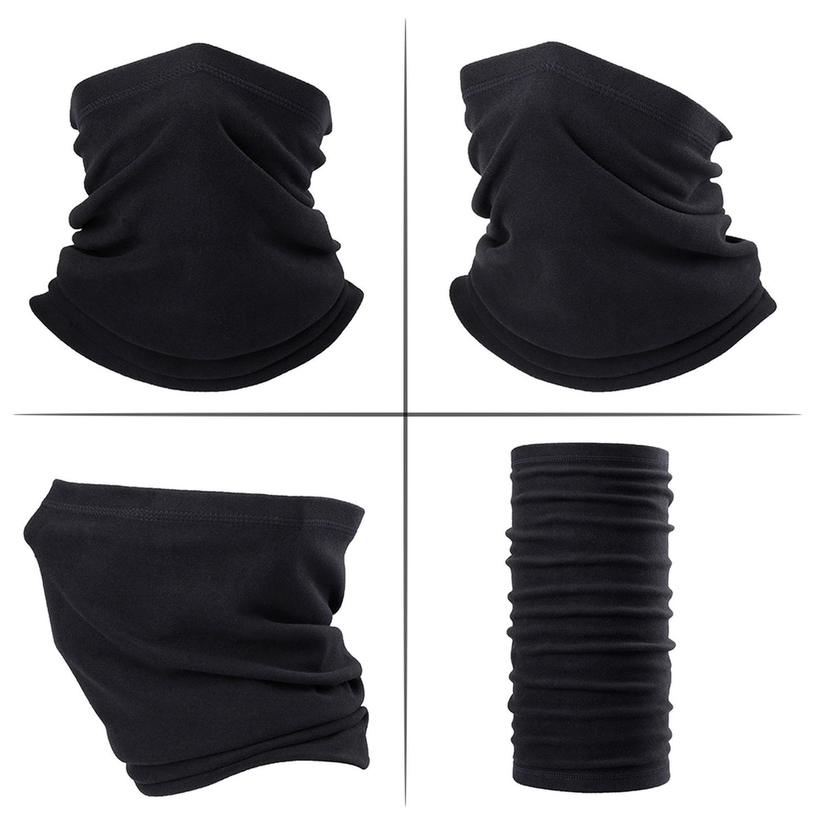 Winter Windproof Fleece Neck Gaiter Face Mask Scarf for Cold Weather