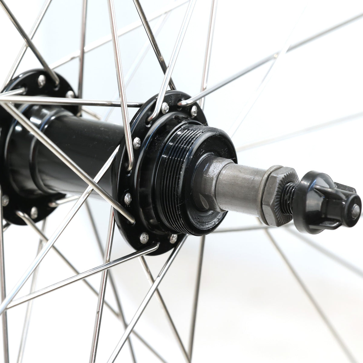 700c Bicycle Rear Wheel - Double Wall Aluminum Rim, Quick-Release, 135mm Spacing