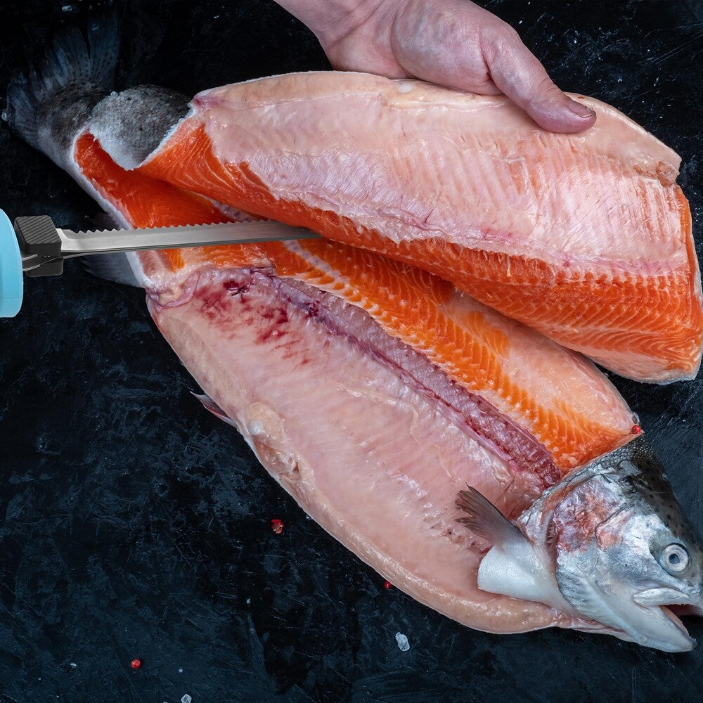 Cordless Electric Fish Fillet Knife with Rechargeable Batteries & Non-Slip Handle