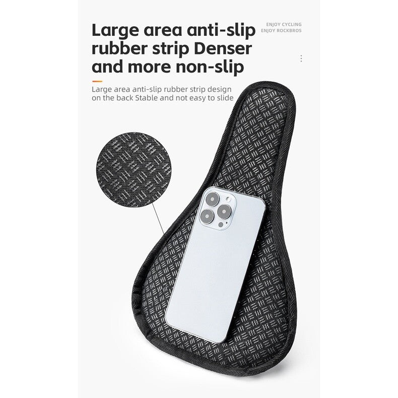 Bike Seat Cover Memory Foam Silicone Padded Comfortable Cushion