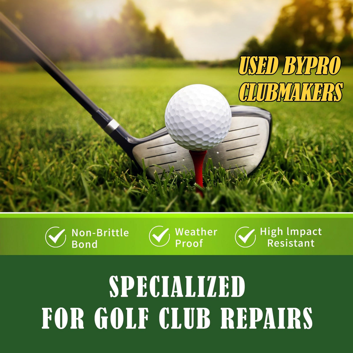 Golf Club Epoxy Glue - 20 Min Work Time, Long Cure for Shaft & Head Repair