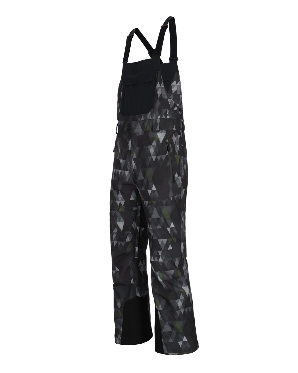 Men's Snow Bib Pants - Ski & Snowboard Winter Outerwear L Black