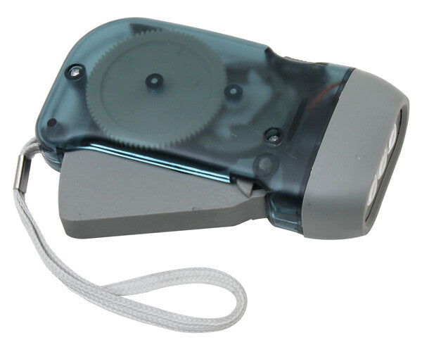 Hand-Powered 3 LED Dynamo Emergency Flashlight for Camping Outdoor Survival