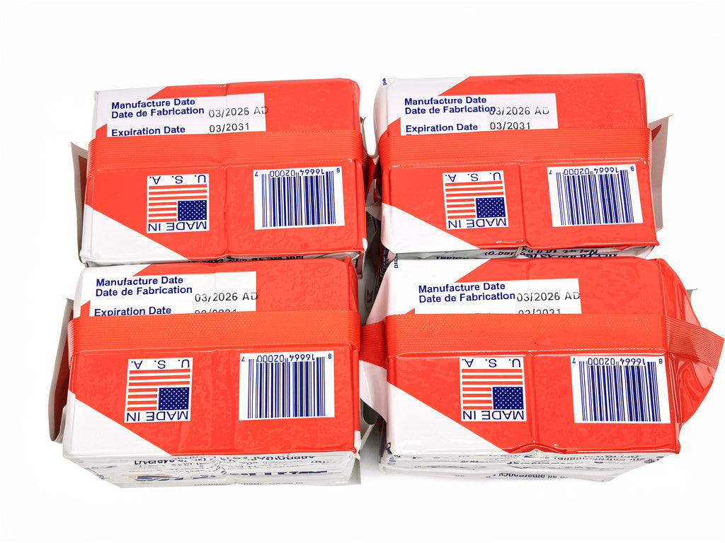 Emergency Food Ration Bars - 4 Packs of 2400 Kcal Survival Food, Long Shelf Life