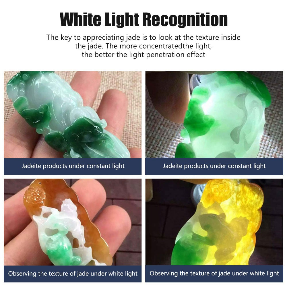 UV LED Flashlight 365nm/395nm Blacklight for Gemstone & Jewelry Inspection