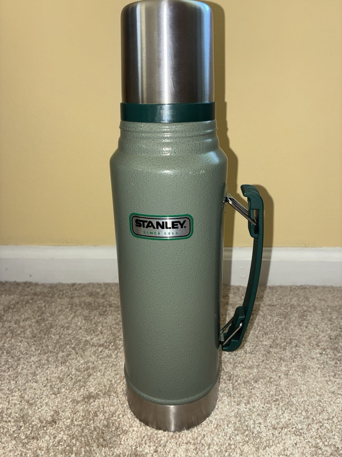 Stanley Classic Vacuum Bottle 1.1 Qt Stainless Steel Insulated Water Bottle