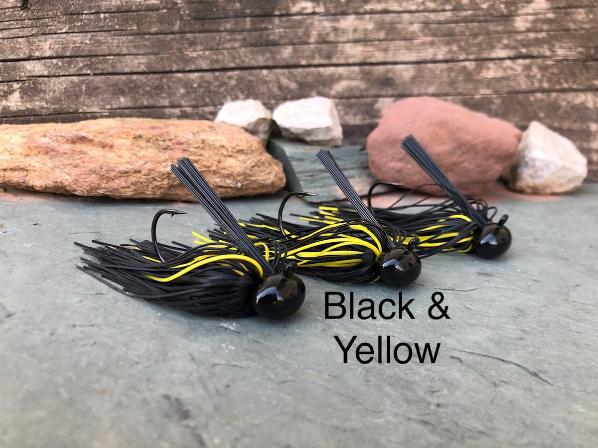 Bass Fishing Football Jigs Set - Multiple Colors & Weights