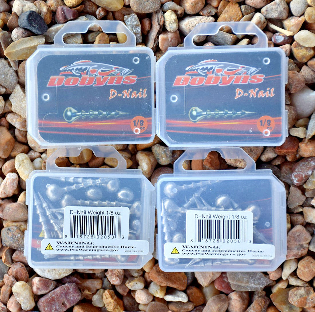 Fishing Nail Weights Set of 4 Packages 15/ea 1/8 oz Saltwater & Freshwater Tackle
