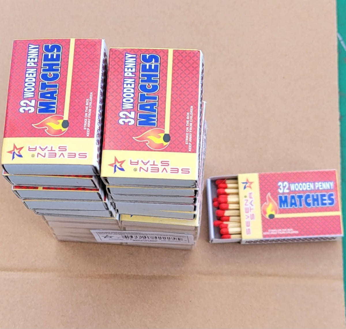 100 Boxes Matches - Strike-On-Box Fire Starters for Camping, Kitchen & BBQ