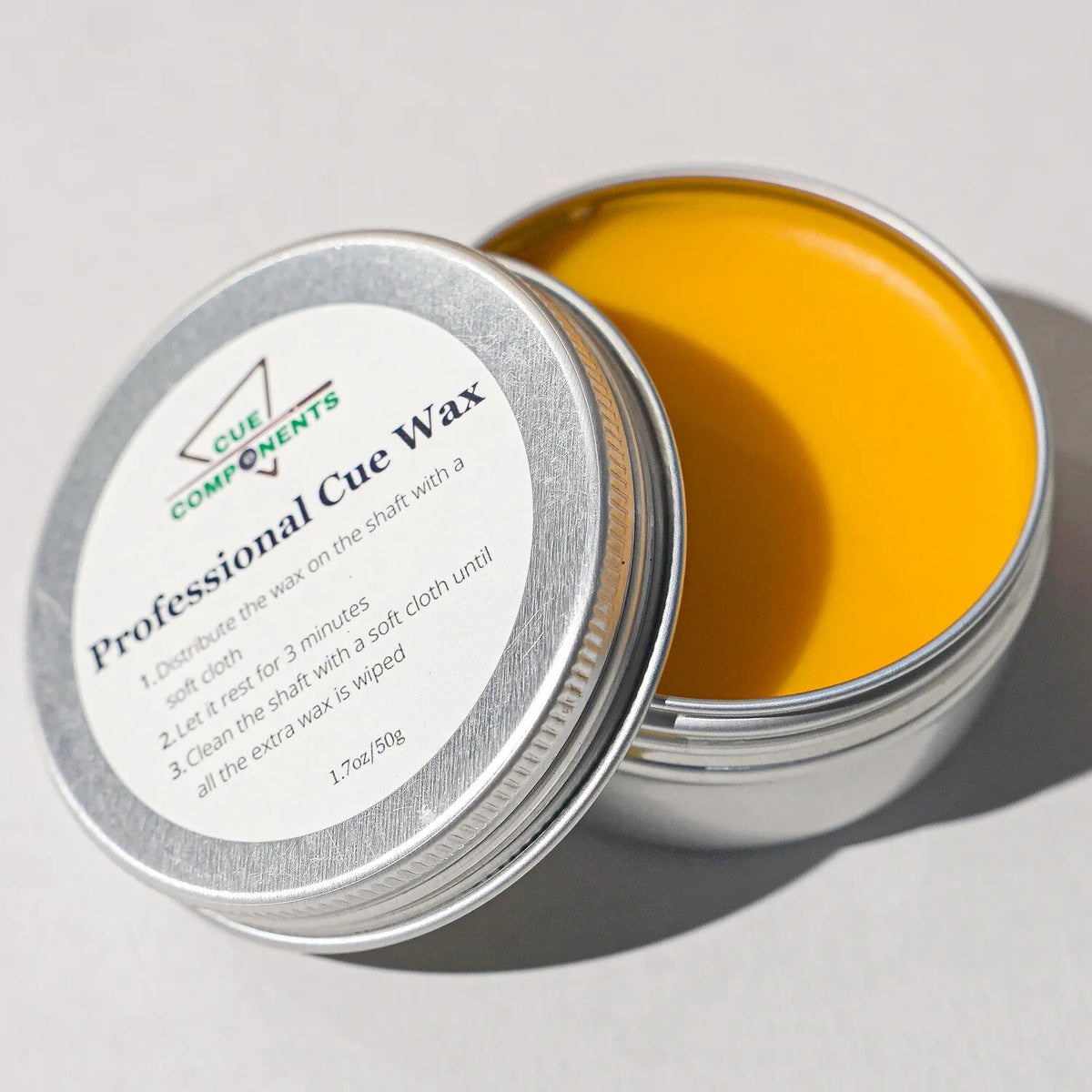 (X3) Carnauba Cue Wax for Billiards – 1.7 oz Jar, Smooth Gloss Finish