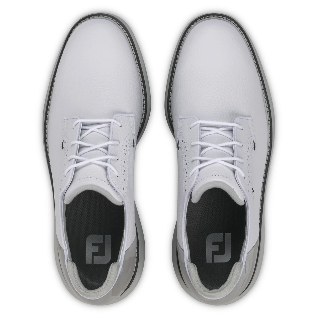 Men's Golf Shoes Waterproof Blucher Leather Size 9.5 White Gray Camo