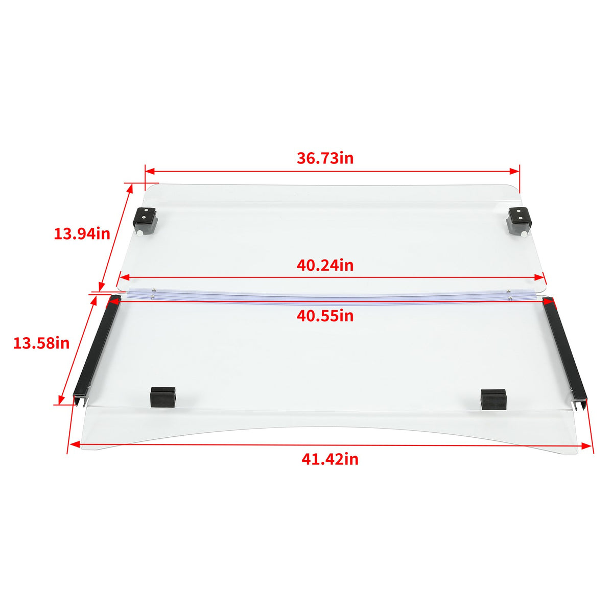 EZGO TXT Golf Cart Windshield - Clear Impact-Resistant Front Shield 2014+